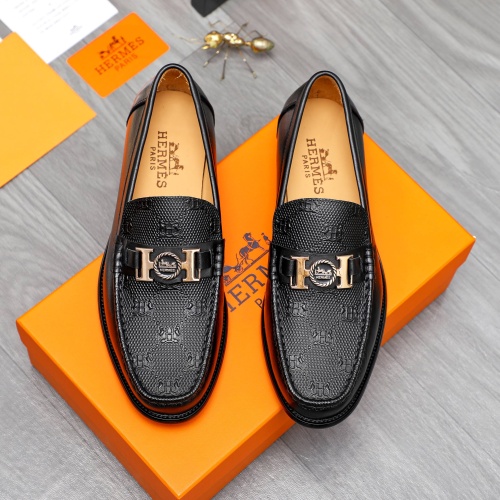 Wholesale Hermes Leather Shoes For Men #1257112 $82.00 USD, Wholesale Quality Replica Hermes Leather Shoes