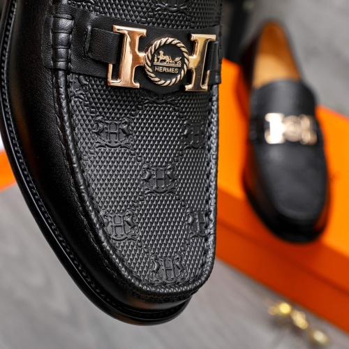 Replica Hermes Leather Shoes For Men #1257112 $82.00 USD for Wholesale