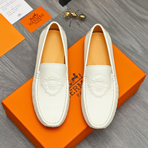 Wholesale Hermes Leather Shoes For Men #1257119 $68.00 USD, Wholesale Quality Replica Hermes Leather Shoes