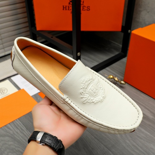 Replica Hermes Leather Shoes For Men #1257119 $68.00 USD for Wholesale