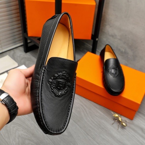 Replica Hermes Leather Shoes For Men #1257121 $68.00 USD for Wholesale