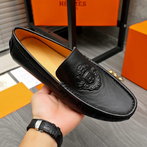 Replica Hermes Leather Shoes For Men #1257121 $68.00 USD for Wholesale