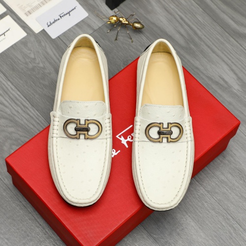 Wholesale Salvatore Ferragamo Leather Shoes For Men #1257122 $68.00 USD, Wholesale Quality Replica Salvatore Ferragamo Leather Shoes