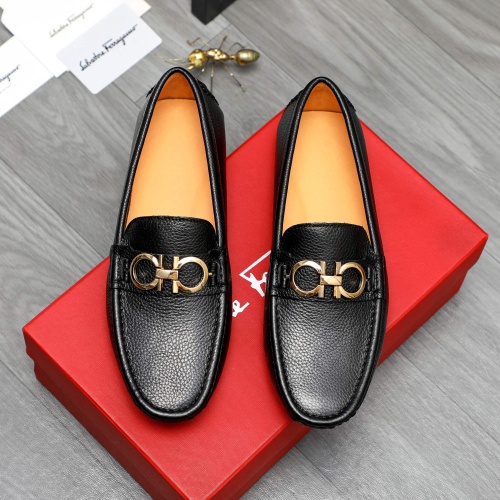 Wholesale Salvatore Ferragamo Leather Shoes For Men #1257163 $68.00 USD, Wholesale Quality Replica Salvatore Ferragamo Leather Shoes