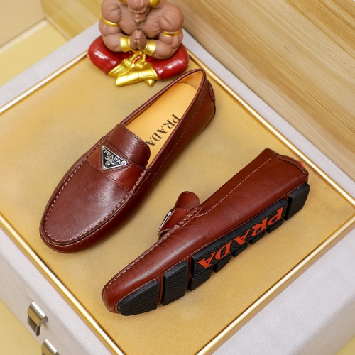 Replica Prada Leather Shoes For Men #1257184 $68.00 USD for Wholesale