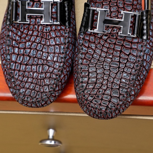 Replica Hermes Leather Shoes For Men #1257186 $68.00 USD for Wholesale