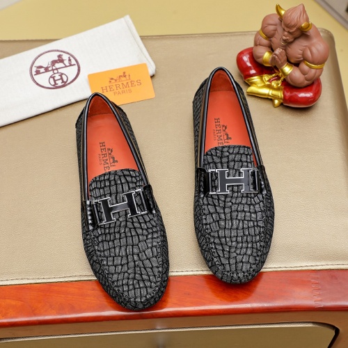 Wholesale Hermes Leather Shoes For Men #1257187 $68.00 USD, Wholesale Quality Replica Hermes Leather Shoes