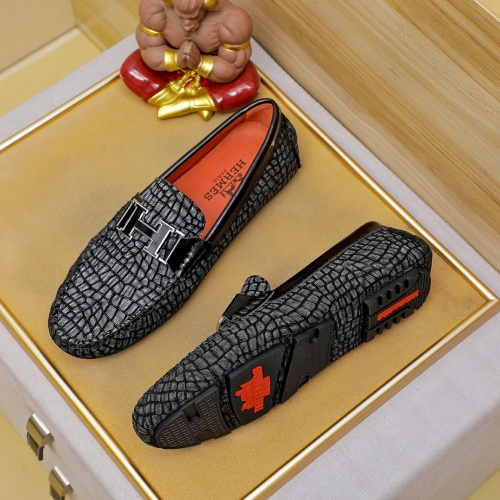 Replica Hermes Leather Shoes For Men #1257187 $68.00 USD for Wholesale