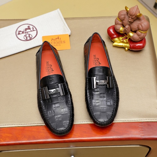 Wholesale Hermes Leather Shoes For Men #1257189 $68.00 USD, Wholesale Quality Replica Hermes Leather Shoes