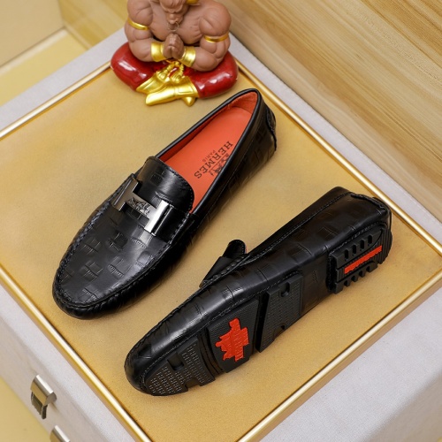 Replica Hermes Leather Shoes For Men #1257189 $68.00 USD for Wholesale