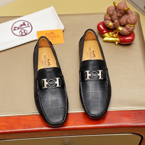 Wholesale Hermes Leather Shoes For Men #1257192 $68.00 USD, Wholesale Quality Replica Hermes Leather Shoes