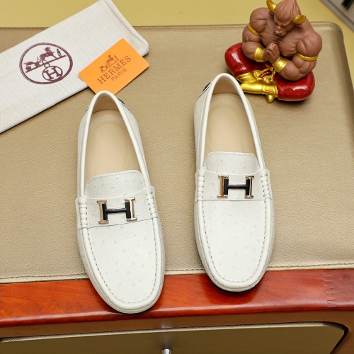 Wholesale Hermes Leather Shoes For Men #1257193 $68.00 USD, Wholesale Quality Replica Hermes Leather Shoes