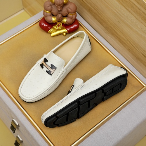 Replica Hermes Leather Shoes For Men #1257194 $68.00 USD for Wholesale