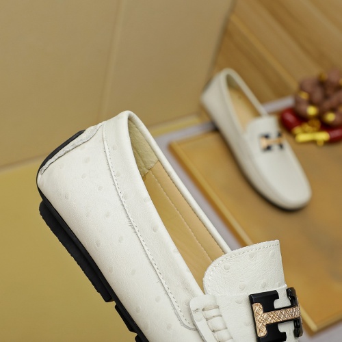 Replica Hermes Leather Shoes For Men #1257194 $68.00 USD for Wholesale