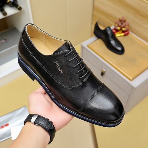 Replica Prada Leather Shoes For Men #1257196 $96.00 USD for Wholesale