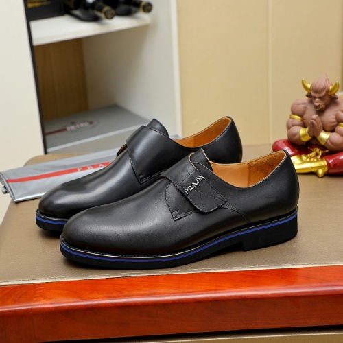 Wholesale Prada Leather Shoes For Men #1257200 $96.00 USD, Wholesale Quality Replica Prada Leather Shoes