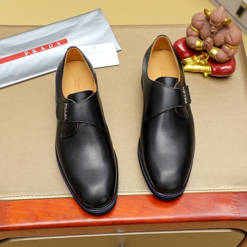 Replica Prada Leather Shoes For Men #1257200 $96.00 USD for Wholesale