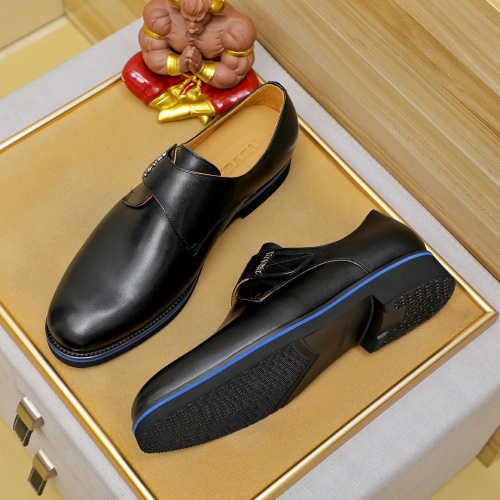 Replica Prada Leather Shoes For Men #1257200 $96.00 USD for Wholesale