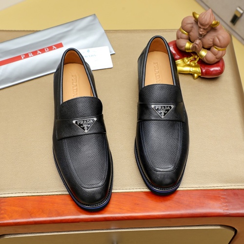 Replica Prada Leather Shoes For Men #1257207 $96.00 USD for Wholesale