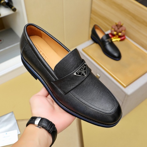 Replica Prada Leather Shoes For Men #1257207 $96.00 USD for Wholesale