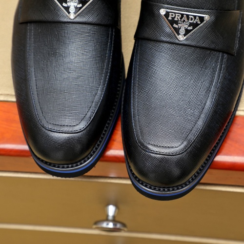 Replica Prada Leather Shoes For Men #1257207 $96.00 USD for Wholesale