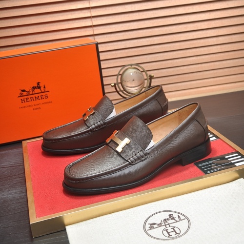 Wholesale Hermes Leather Shoes For Men #1257209 $98.00 USD, Wholesale Quality Replica Hermes Leather Shoes