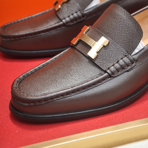 Replica Hermes Leather Shoes For Men #1257209 $98.00 USD for Wholesale