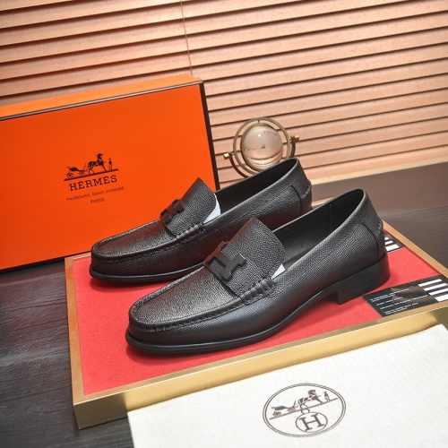 Wholesale Hermes Leather Shoes For Men #1257210 $98.00 USD, Wholesale Quality Replica Hermes Leather Shoes