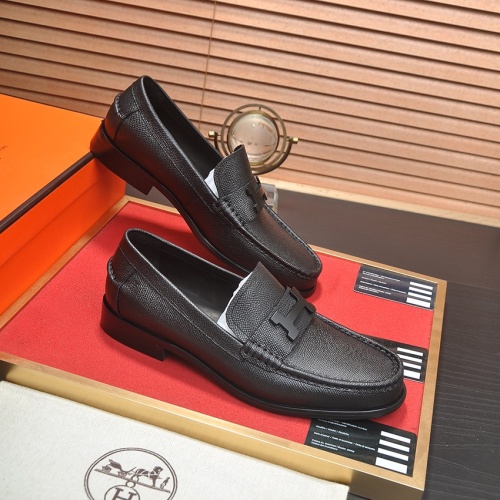 Replica Hermes Leather Shoes For Men #1257210 $98.00 USD for Wholesale