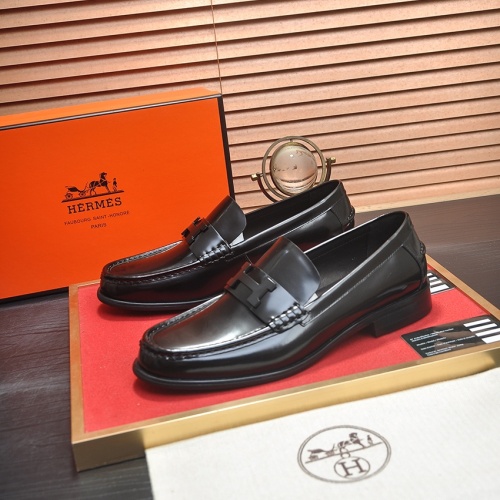 Wholesale Hermes Leather Shoes For Men #1257211 $98.00 USD, Wholesale Quality Replica Hermes Leather Shoes