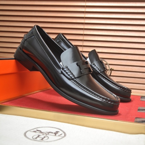 Replica Hermes Leather Shoes For Men #1257211 $98.00 USD for Wholesale