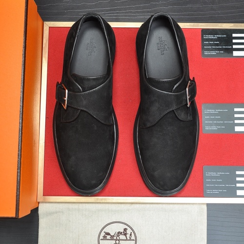 Replica Hermes Leather Shoes For Men #1257325 $118.00 USD for Wholesale