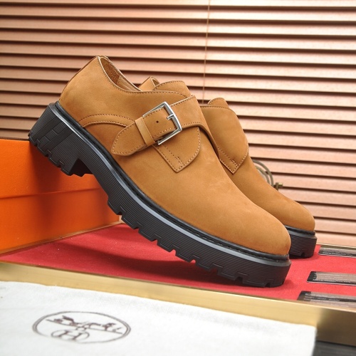 Replica Hermes Leather Shoes For Men #1257326 $118.00 USD for Wholesale