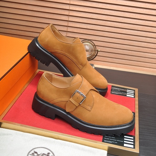 Replica Hermes Leather Shoes For Men #1257326 $118.00 USD for Wholesale