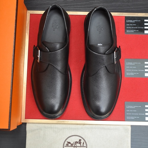 Replica Hermes Leather Shoes For Men #1257327 $118.00 USD for Wholesale