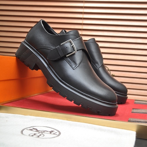 Replica Hermes Leather Shoes For Men #1257328 $118.00 USD for Wholesale