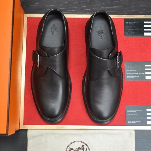 Replica Hermes Leather Shoes For Men #1257328 $118.00 USD for Wholesale