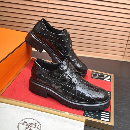 Replica Hermes Leather Shoes For Men #1257331 $118.00 USD for Wholesale