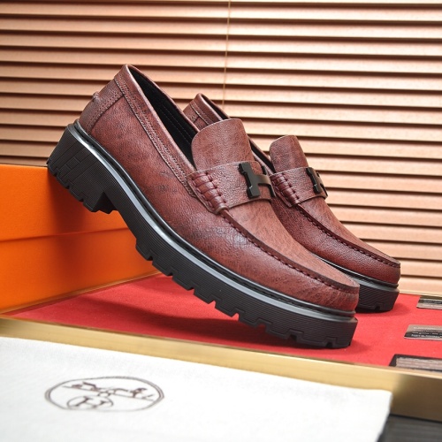 Replica Hermes Leather Shoes For Men #1257334 $118.00 USD for Wholesale