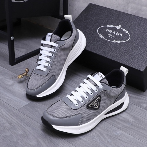 Wholesale Prada Casual Shoes For Men #1257413 $80.00 USD, Wholesale Quality Replica Prada Casual Shoes