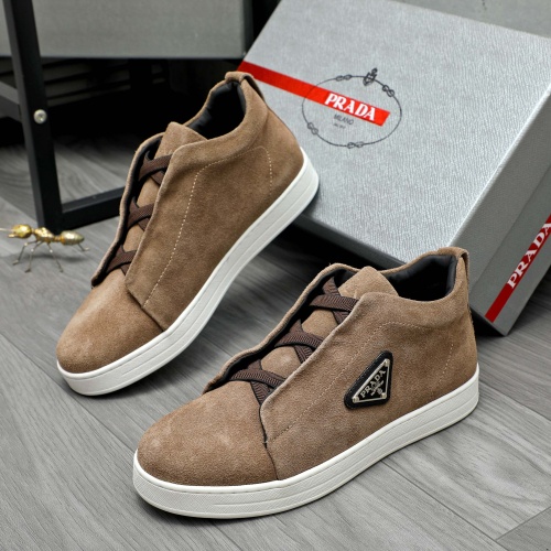 Wholesale Prada High Top Shoes For Men #1257422 $88.00 USD, Wholesale Quality Replica Prada High Top Shoes