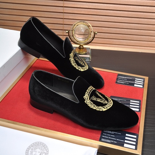 Replica Versace Leather Shoes For Men #1257472 $85.00 USD for Wholesale