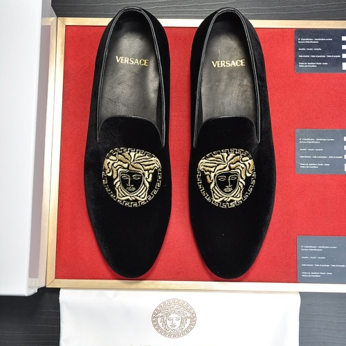 Replica Versace Leather Shoes For Men #1257475 $85.00 USD for Wholesale