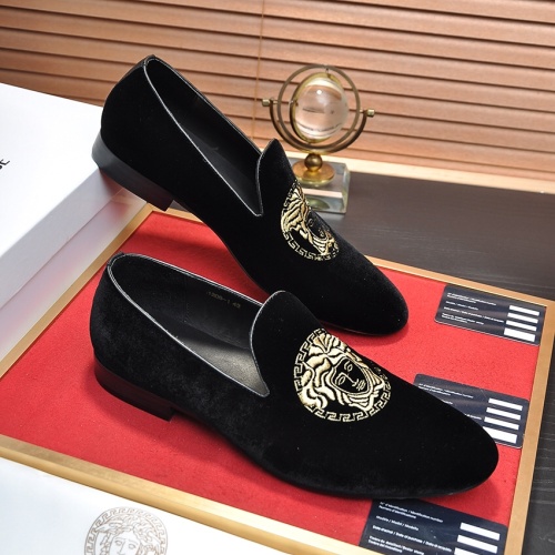 Replica Versace Leather Shoes For Men #1257475 $85.00 USD for Wholesale