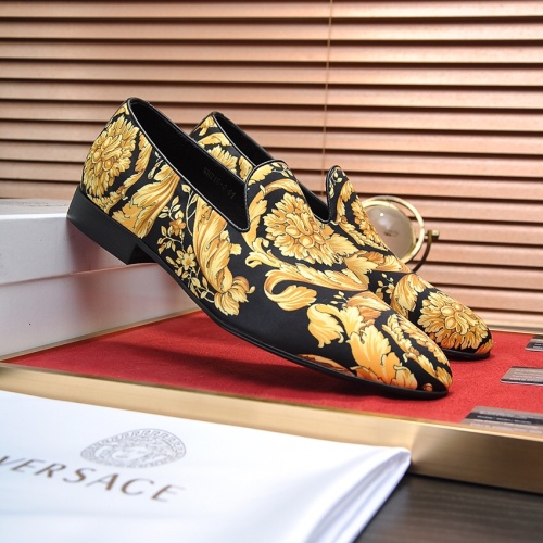 Replica Versace Leather Shoes For Men #1257484 $85.00 USD for Wholesale