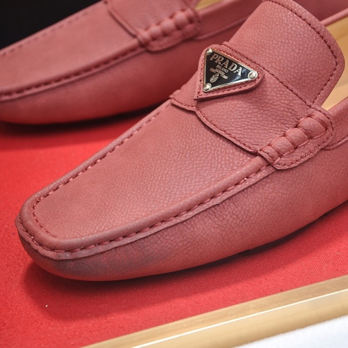 Replica Prada Leather Shoes For Men #1257507 $80.00 USD for Wholesale