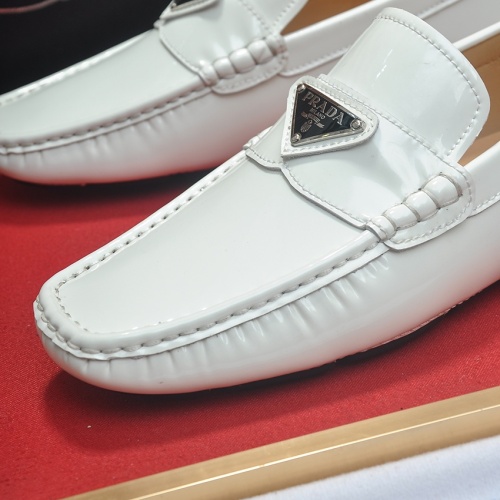 Replica Prada Leather Shoes For Men #1257509 $80.00 USD for Wholesale