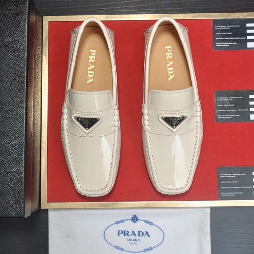 Replica Prada Leather Shoes For Men #1257510 $80.00 USD for Wholesale