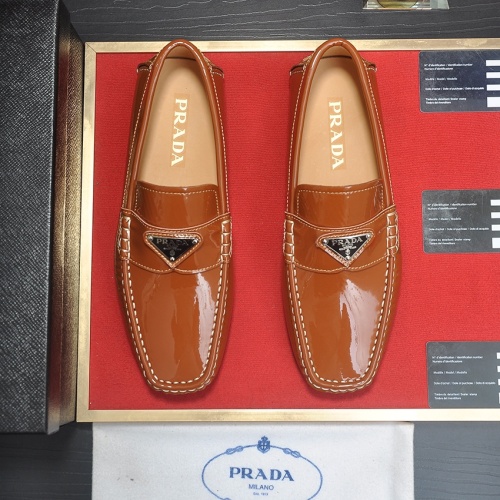 Replica Prada Leather Shoes For Men #1257512 $80.00 USD for Wholesale