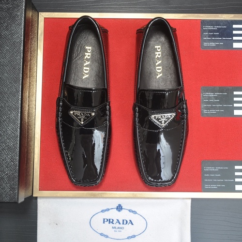 Replica Prada Leather Shoes For Men #1257519 $80.00 USD for Wholesale